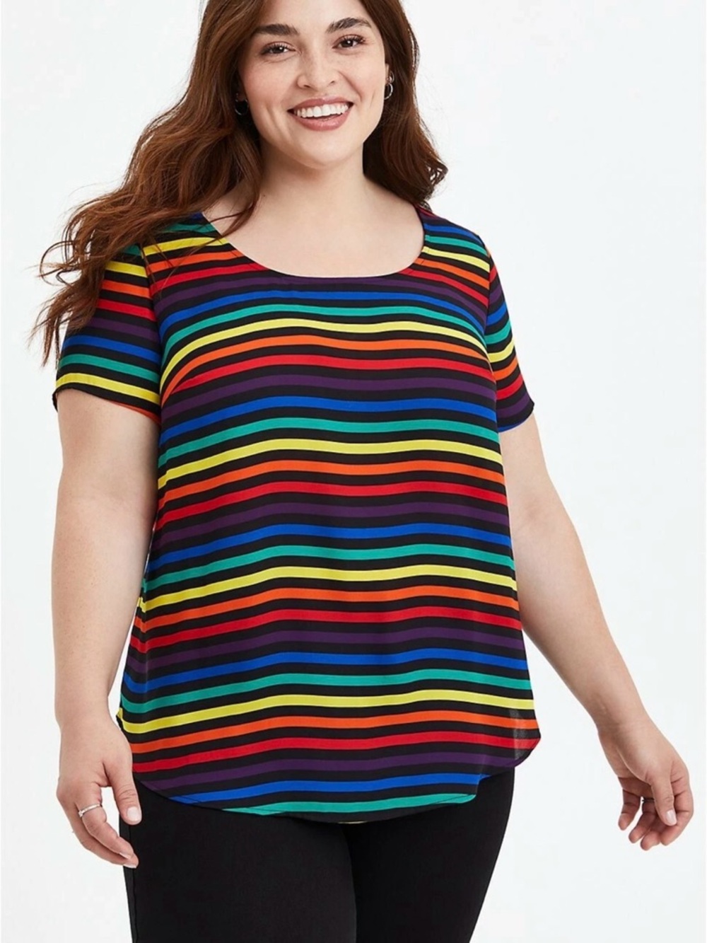 TORRID Rainbow Pride Shirt Black Size 0X